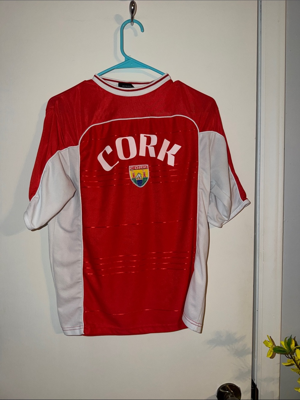 Cork Red and White Men's Athletic Jersey - Crew Neck